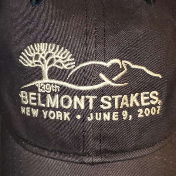 Belmont Stakes 2007 hook & Loop Strap-back hat by all pro - Picture 2 of 9